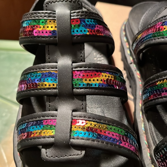 Dr. Marten Yelena Rainbow sequin sandals. Size 7. - Picture 12 of 16